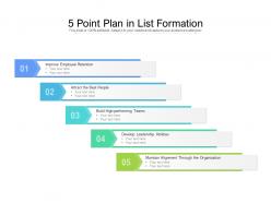 5 point plan in list formation