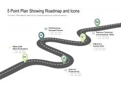 5 Point Plan Showing Roadmap And Icons
