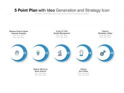 5 point plan with idea generation and strategy icon