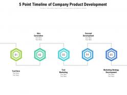 5 point timeline of company product development