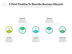 5 Point Timeline To Describe Business Lifecycle