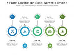 5 points graphics for social networks timeline infographic template