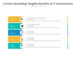 5 Points Illustrating Tangible Benefits Of It Investment