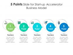 5 points slide for start up accelerator business model infographic template