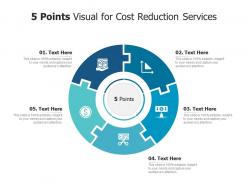 5 points visual for cost reduction services infographic template