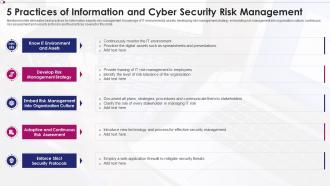 5 practices of information and cyber security risk management