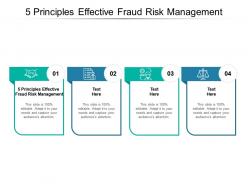 5 principles effective fraud risk management ppt powerpoint presentation portfolio cpb