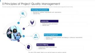 5 Principles Of Project Quality Management