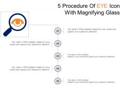 5 procedure of eye icon with magnifying glass