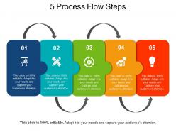5 process flow steps powerpoint slide background