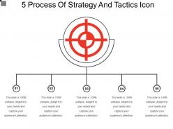 5 process of strategy and tactics icon