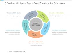 5 product mix steps powerpoint presentation templates
