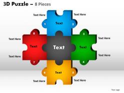 5 puzzle pieces rectangular diagram 3