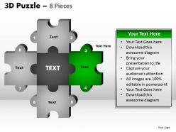 5 puzzle pieces rectangular diagram 3
