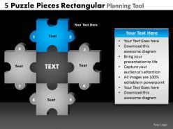 5 puzzle pieces rectangular planning tool powerpoint slides and ppt templates db