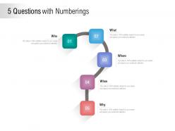 5 questions with numberings