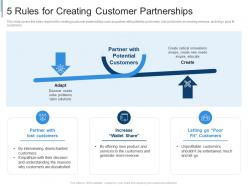 5 Rules For Creating Customer Partnerships Effective Partnership Management Customers