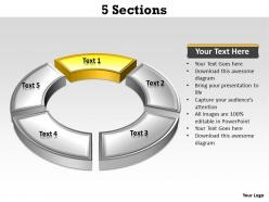 8577155 style division donut 5 piece powerpoint template diagram graphic slide