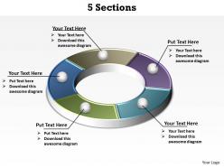 5 sections or ring circle powerpoint diagram templates graphics 712