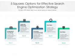 5 squares options for effective search engine optimization strategy