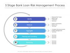 5 stage bank loan risk management process