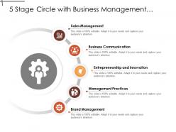 5 stage circle with business management practices