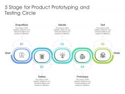 5 stage for product prototyping and testing circle