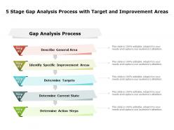 5 stage gap analysis process with target and improvement areas