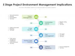 5 stage project environment management implications