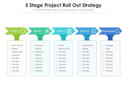 5 stage project roll out strategy