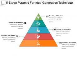 5 stage pyramid for idea generation technique powerpoint slide