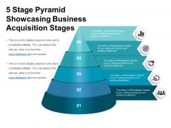 5 Stage Pyramid Showcasing Business Acquisition Stages Ppt Icon