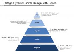 5 stage pyramid spiral design with boxes
