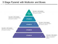 5 stage pyramid with multicolor and boxes
