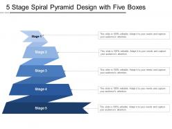 5 Stage Spiral Pyramid Design With Five Boxes