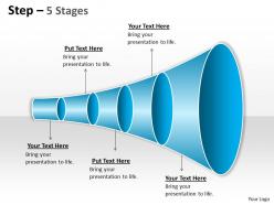 5 staged linear funnel diagram