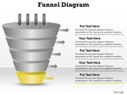 22440908 style layered funnel 5 piece powerpoint presentation diagram infographic slide