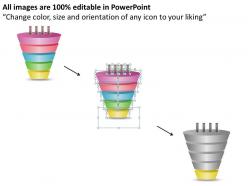 5 staged unique design business funnel diagram