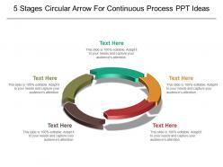 5 stages circular arrow for continuous process ppt ideas