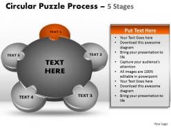 5 Stages Circular Diagram Puzzle Process 5