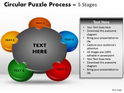 5 stages circular puzzle process