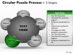 5 stages circular puzzle process