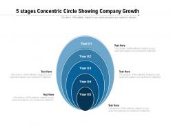 5 stages concentric circle showing company growth