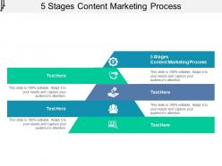 5 stages content marketing process ppt powerpoint presentation outline background cpb