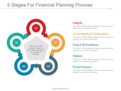 5 stages for financial planning process powerpoint shapes