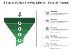 5 stages funnel showing different steps of process