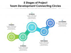 5 stages of project team development connecting circles