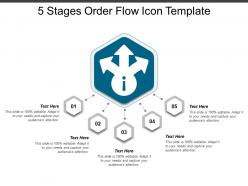 5 stages order flow icon template