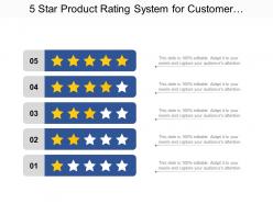 5 star product rating system for customer feedback