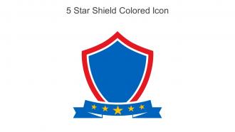 5 Star Shield Colored Icon In Powerpoint Pptx Png And Editable Eps Format